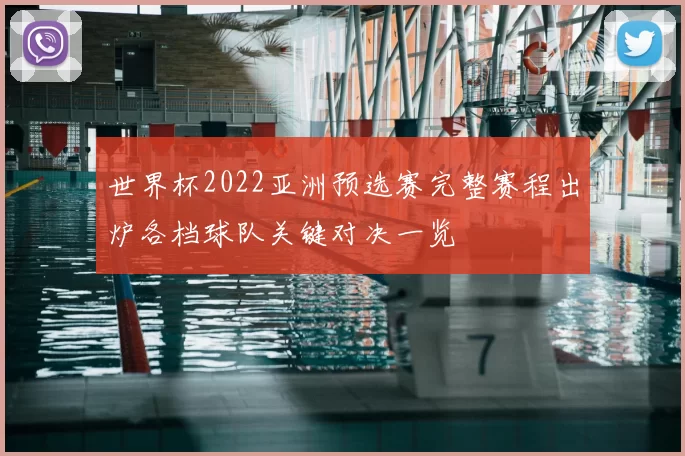 世界杯2022亚洲预选赛完整赛程出炉各档球队关键对决一览