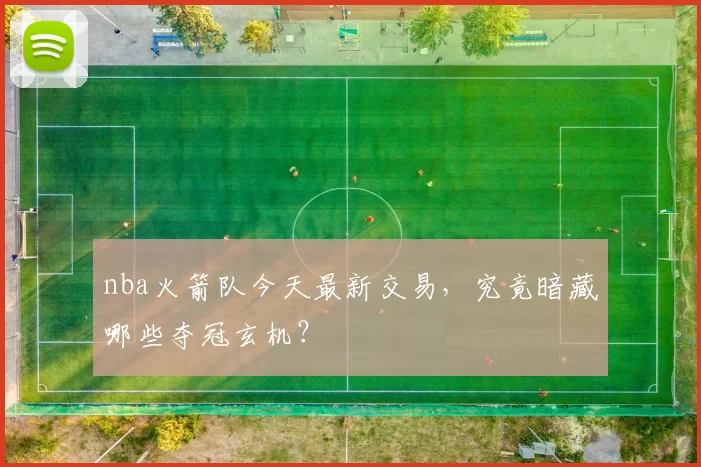 nba火箭队今天最新交易,究竟暗藏哪些夺冠玄机?